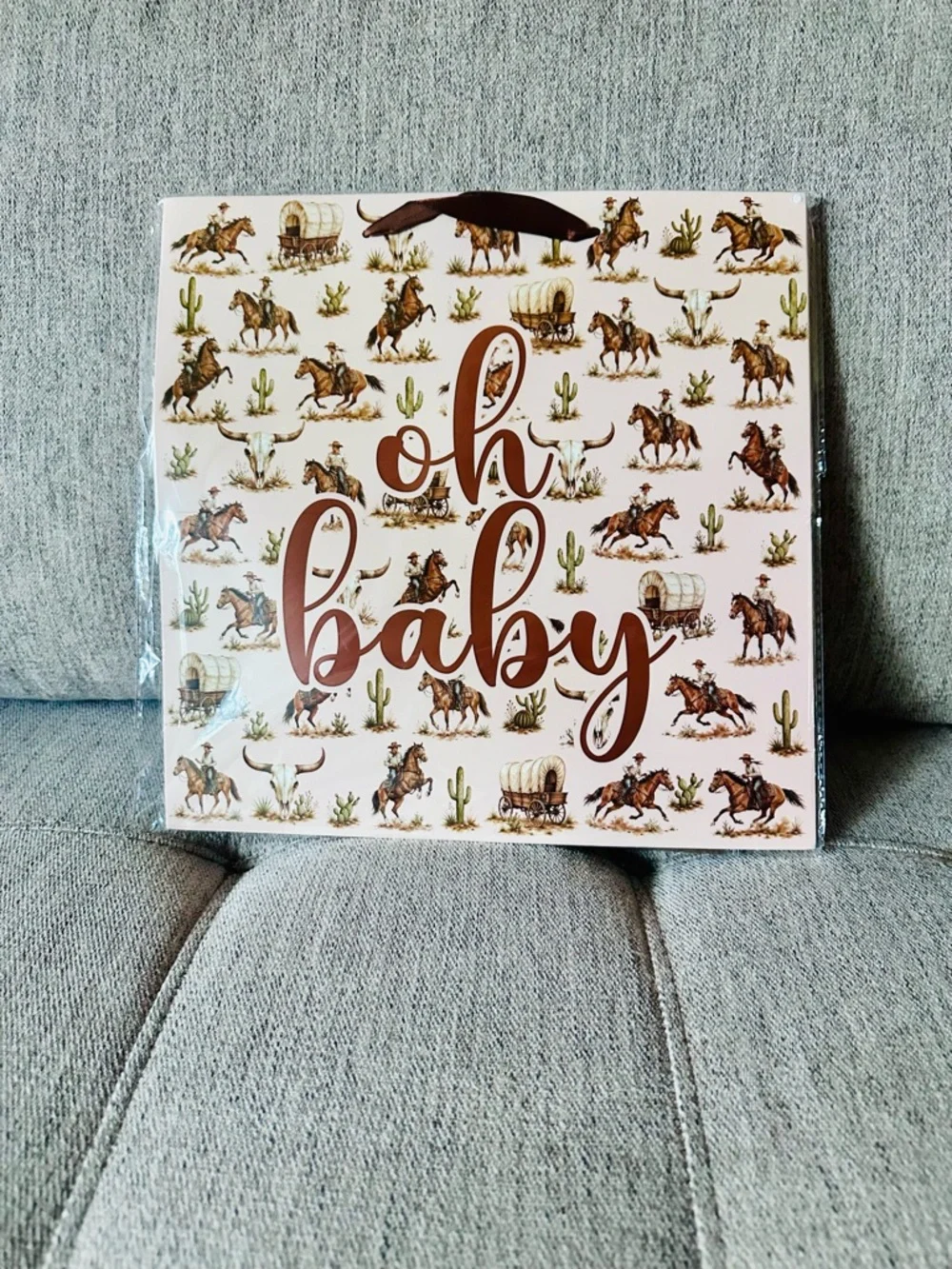 Oh Baby Western Brown Gift Bag for Kids